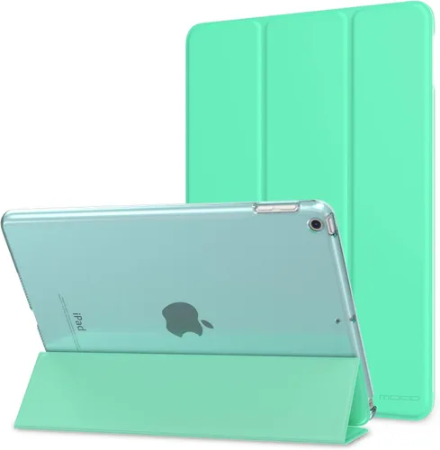 Vista 34 de MoKo Funda para iPad 9.7 2018/2017 de 5ª/6ª Generación, Funda delgada y ligera con soporte, con protector trasero translúcido esmerilado para iPad