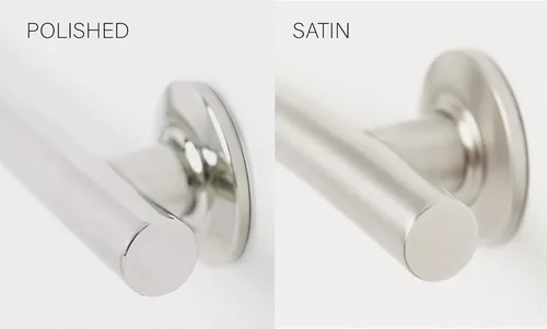 Vista 9 de Barra de agarre ovalada para ducha de baño Coronado de 12 pulgadas con esquinas ingletadas, pulida