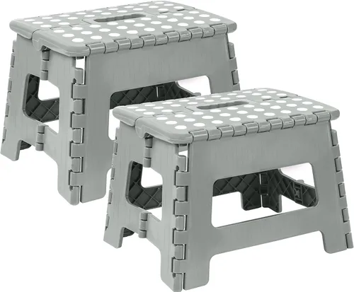 Vista 29 de Utopia Home - Taburete plegable, taburete de pie de 9 pulgadas de ancho, soporta hasta 300 libras, de plástico ligero para cocina, baño y sala