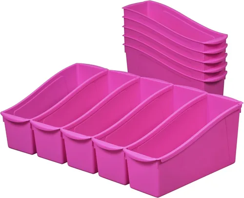 Vista 17 de ECR4Kids Linking - Papelera para libros, almacenamiento entrelazado, surtido, 10 piezas