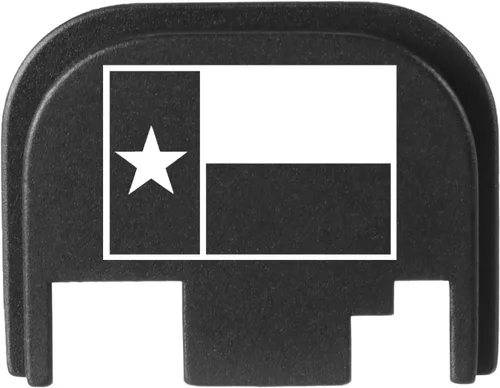 NDZ Performance Gen 1-4 Placa de cubierta deslizante trasera para Glock de 0.354 in .40 .357 .45 grabado con láser imágenes de la bandera de Estados