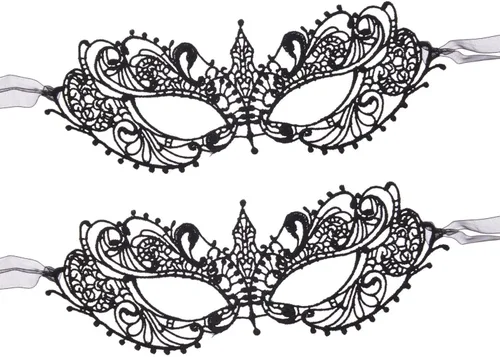 Vista 2 de 2 máscaras de encaje para mujer, para bailes de baile, carnaval de Halloween, fiesta veneciana
