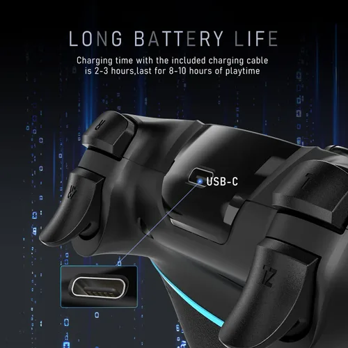 Vista 6 de ASTARRY Controlador de interruptor, controlador profesional inalámbrico compatible con Nintendo Switch Lite, con eje de activación, turbo