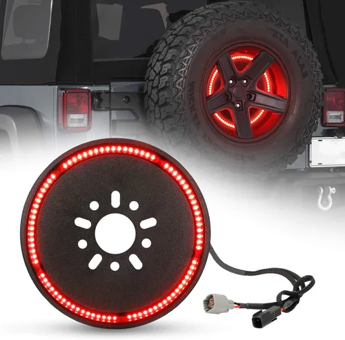 SUPAREE Luz de Freno para Neumático de Repuesto Plug and Play Luz de Rueda Luz de Freno 3ra Luz de Freno Roja Compatible con Wrangler 2007-2018 JK