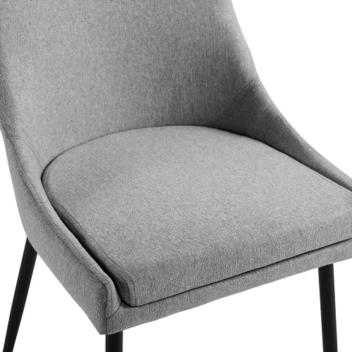 Vista 41 de Modway Viscount - Juego de 2 sillas de comedor tapizadas de tela, color blanco y negro