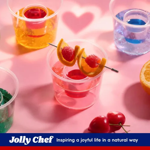 Vista 3 de JOLLY CHEF 100 vasos de bombardero desechables, vasos de plástico transparente de 4 onzas, altamente duraderos y reutilizables, perfectos para tomas