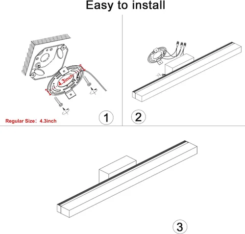 Vista 7 de Temgin Bathroom Lights Over Mirror 24Inch LED Vanity Lights 14W Modern Light Fixture for Bathroom Chrome Neutral White 4000K