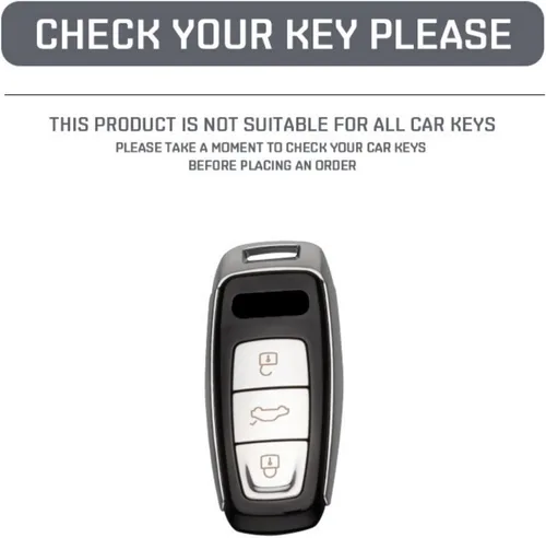 Vista 2 de LAVIYE Funda protectora para llavero remoto de automóvil, para Audi A6 A7 A8 E-tron Q5 Q7 Q8 C8 D5 Accesorios