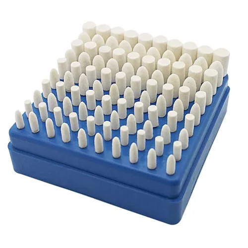 Luo ke 100 brocas de pulido de lana – Kit de pulido de fieltro de lana comprimida con vástago de 1/8 de pulgada para herramienta rotativa Dremel