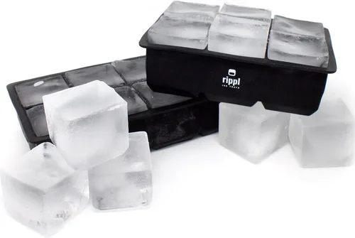Vista 2 de Rippl Bandeja para cubitos de hielo, bandeja de silicona para cubitos de hielo, bandeja para cubitos de hielo con molde de silicona grande de 6