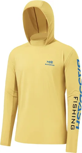 Vista 21 de BASSDASH UPF 50+ - Sudadera con capucha para hombre, protección solar UV, manga larga, rendimiento
