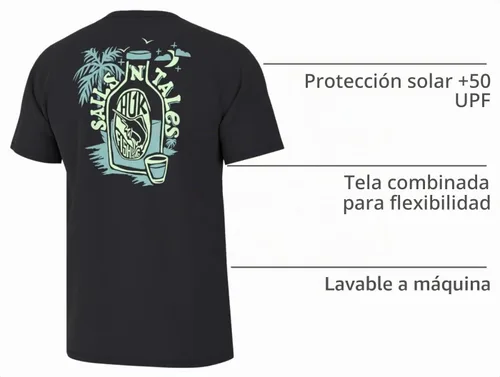 Vista 40 de HUK Mens Fishing Graphic Tee, Performance Short Sleeve, Quick-Dry Bass Bones - Búho nocturno