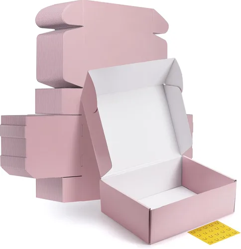 Vista 34 de HORLIMER - Juego de 50 cajas de envío de 4x3x2, caja de cartón corrugado marrón para embalaje de pequeñas empresas