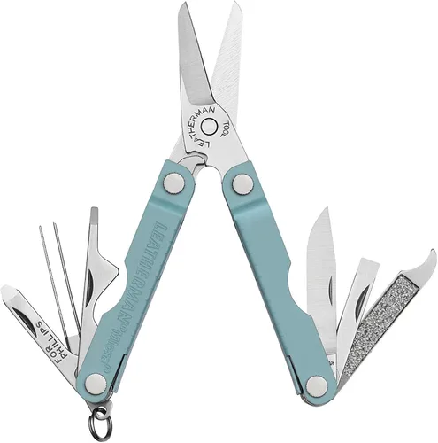 Vista 20 de LEATHERMAN, Micra, Multiherramienta de llavero con herramientas de aseo, Mini navaja de bolsillo para uso diario (EDC), Pasatiempos y actividades al