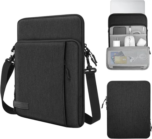 Vista 11 de MoKo estuche con bolsillos para tablet de 12.9 pulgadas, para iPad Pro 2021/2020/2018/2017/2015 de 12.9 pulgadas, Surface Laptop Go de 12.4 pulgadas