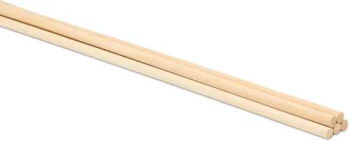 Vista 22 de Varillas de madera sin terminar de 1/4 x 6 pulgadas, para manualidades y bricolaje, 50 unidades Woodpeckers