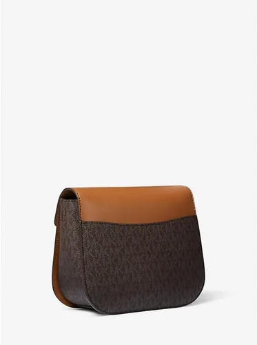 Vista 3 de Michael Kors Emilia Small Logo Satchel (marrón), Negro