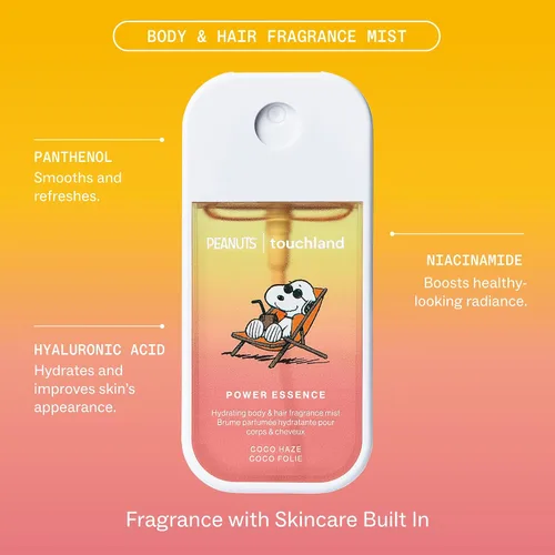 Vista 4 de Touchland x Peanuts - Fragancia hidratante para cuerpo y cabello