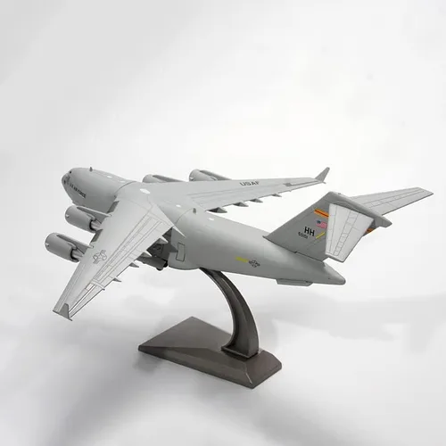 Vista 3 de Aleación US C-17 Transporte Avión Modelo 1200 Modelo Simulación Exposición Ciencia Militar Colección