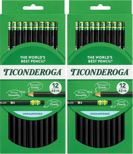 Vista 11 de Ticonderoga - Lápices con estuche de madera, grafito, #2 HB suave, negro (13953) (Paquete de 6, 72 unidades en total)