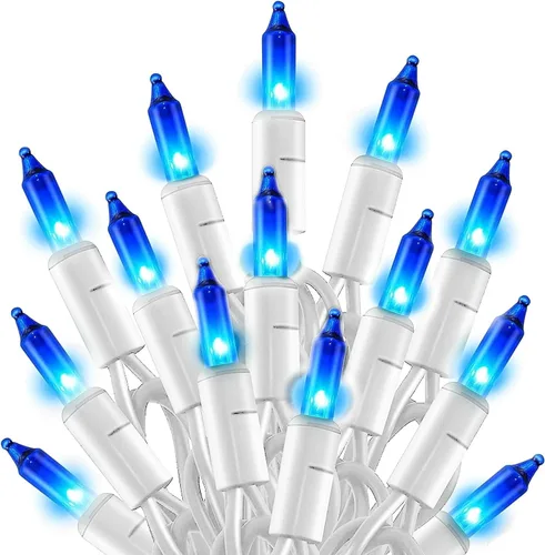 Vista 11 de TW SHINE Luces de Navidad Blanco Cálido, 20 PIES 100 Unidades Luces Incandescentes de Alambre Blanco para Árbol de Navidad, Luces de Cadena