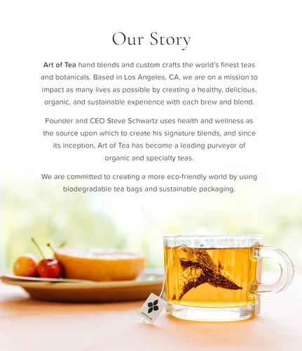Vista 14 de Art of Tea Té orgánico Earl Grey Creme Lata de té artesanal de hojas sueltas de 2.5 onzas