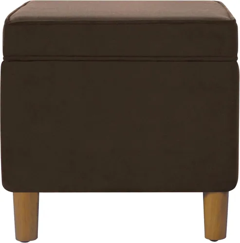 Vista 134 de HomePop Decoración para el hogar K7646-A877 Otomana tapizada moderna rectangular de almacenamiento Otomana con tapa con bisagras