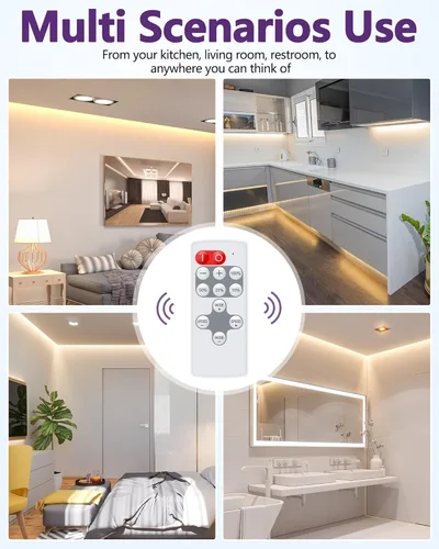 Vista 7 de HitLights Mini RF Remote Controller for Single Color LED Strip Lights, DC 5-24V, 12-Key Wireless Dimmer with Dynamic Effect Mode, PWM Dimming