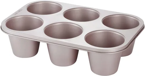 Vista 14 de CHEFMADE Molde para magdalenas, sartén antiadherente para magdalenas de 6 cavidades para hornear en horno (dorado champán)