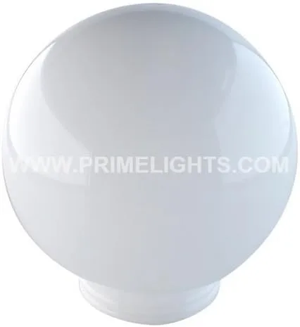Globo de plástico redondo blanco de 12 pulgadas, poste para exteriores, ajuste de cuello de 3.91 pulgadas (paquete de 16)