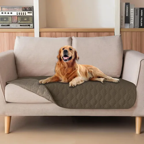 Vista 47 de gogobunny Funda de cama 100 % impermeable de doble cara para perro, manta para mascotas, sofá, protector de muebles para niños, perros y gatos, Azul