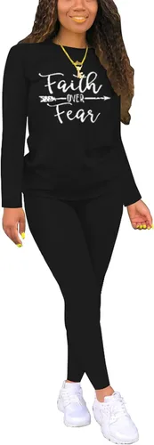 Vista 2 de Nimsruc Conjuntos de dos piezas para mujer casual 6536 Negro