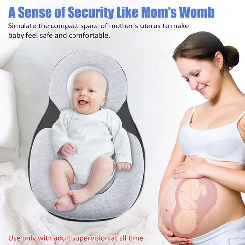 Vista 2 de Almohada de cuña para bebé recién nacido, tumbona de lactancia de cuña ajustable perfecta para reducir la saliva