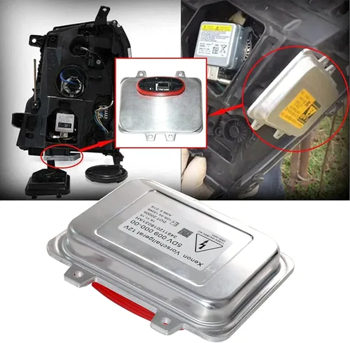 Vista 7 de Unidad de control de balasto de faros delanteros 5DV 009 000-00 Xenon HID y bombilla D1S Compatible con Cadillac Escalade 2007-2014 y BMW E60
