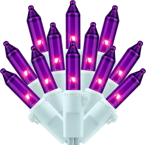 Vista 13 de 200 unidades de luces de Navidad multicolor, paquete de 2 hebras de 100 unidades, 33 pies de alambre blanco, cadena de luces festivas