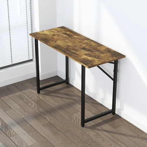 Vista 170 de Escritorio plegable de 47 pulgadas, no requiere montaje, mesa de oficina en casa, escritorio de campamento para computadora de juegos, color beige