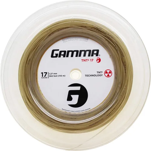 Vista 18 de Gamma TNT2 Tennis Strings, Exceptional Playability Using The Patented TNT2 Processing, Maximize Your Comfort and Control, Excellent Feel, Crisp
