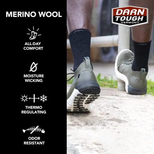Vista 6 de Darn Tough Frontrunner Micro Crew ultraligero con cojín para hombre (estilo 1062)