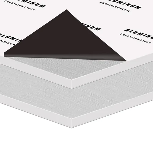 Vista 14 de 2 piezas de chapa de aluminio 6061, placas de aluminio resistentes de 12 x 16 x 1/8 pulgadas de grosor con película protectora, placa de aluminio