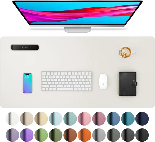 Vista 42 de Aothia - Protector de escritorio de cuero sintético grande, base antideslizante para mouse y superficie para escribir, impermeable, fácil de Agua