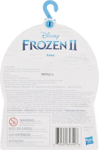 Vista 2 de Disney Frozen Muñeca pequeña Anna con capa extraíble inspirada en Frozen 2