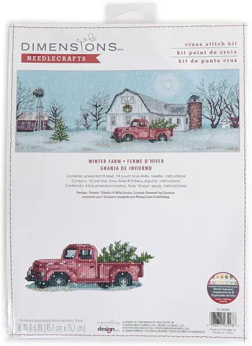 Vista 4 de Dimensions Gold Collection Kit de Adornos de Punto de Cruz Contado Muñeco de Nieve Juguetón, 6 piezas