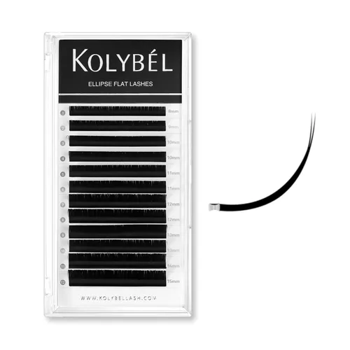 Vista 8 de Kolybel - Extensiones de pestañas Easy Fan, 0.03 mm de grosor, curvatura B, 8-15mm, bandeja mixta, pestañas de floración automática, pestañas