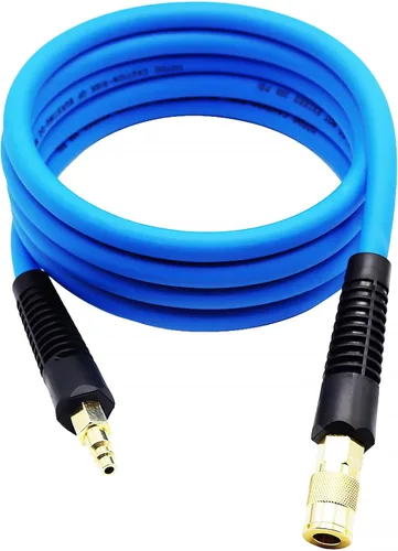 YOTOO Manguera de aire híbrida de plomo de 3/8 pulgadas por 10 pies, 300 PSI resistente, ligera, resistente a las torceduras, flexibilidad para todo