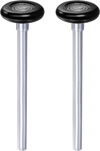 Vista 8 de uxcell 2 rodillos de nailon para puerta de garaje de 1.8 pulgadas para pista de garaje de 2 pulgadas, ruedas de puerta de garaje silenciosas