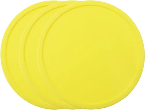 Vista 17 de ONLYKXY 3 posavasos de silicona de 3.93 pulgadas, posavasos redondos para bebidas, café, té (negro)