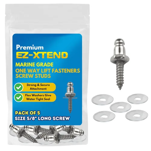 Vista 10 de EZ-Xtend Tornillo de fijación de elevación unidireccional, latón niquelado con tornillo de acero inoxidable (5, 1/2 pulgadas)