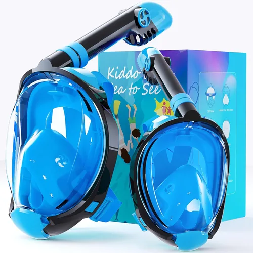 Vista 12 de Greatever G2 Adults Kids Full Face Snorkel Mask 2 Pcs,Snorkeling Gear with Latest Dry Top System,Foldable 180 Degree Panoramic View,Safe