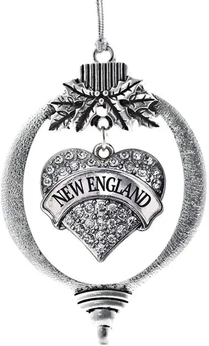 Vista 148 de Inspired Silver Adornos festivos de dije de corazón pave de plata con circonitas cúbicas