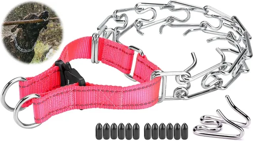 Vista 8 de DEYACE Collar de entrenamiento para perros con hebilla de liberación rápida, collar de acero inoxidable ajustable para perros pequeños, medianos